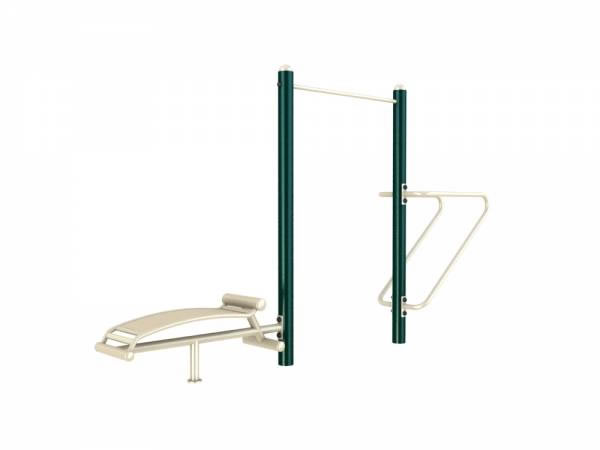 3 Person Combination – Bench, Pull Up Bars & Push Ups